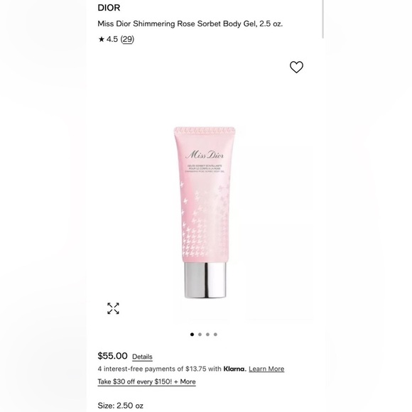 Miss Dior Rose Sorbet Shimmering Body Gel & Granita Exfoliating Body Shower Milk - Picture 7 of 9